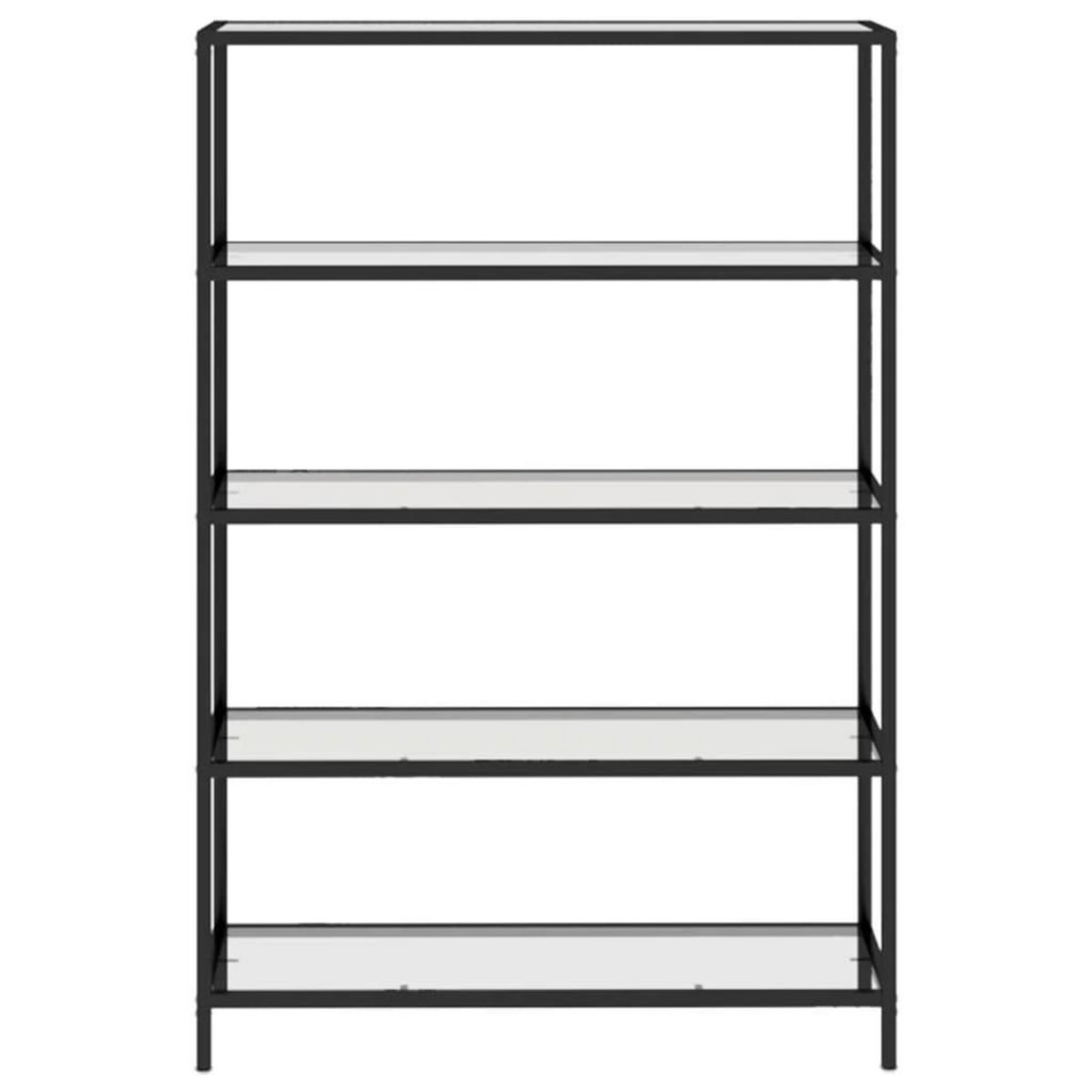 VIDAXL Etagere transparent 100x36x168 cm verre trempe