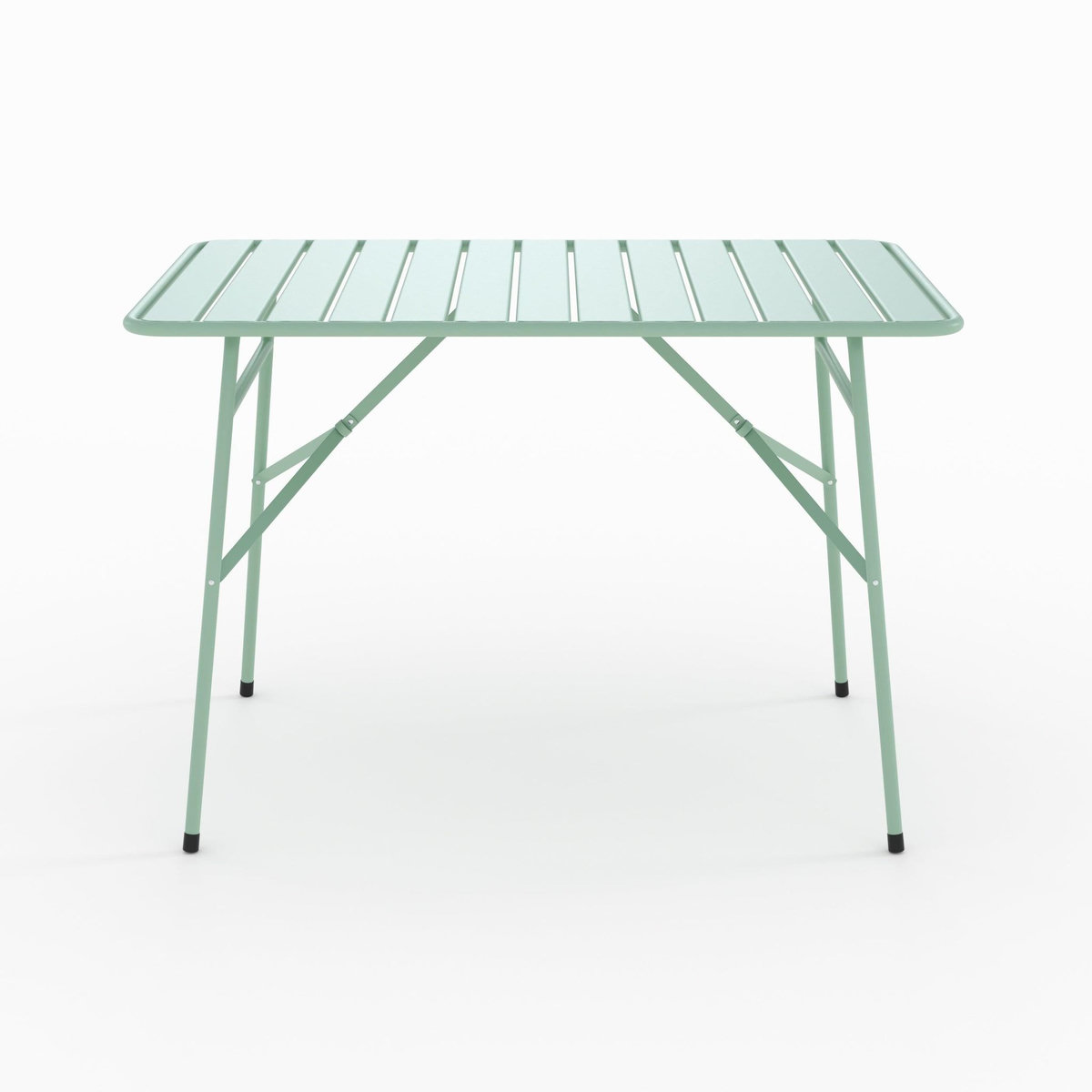 Rendez vous déco Table de jardin pliante en métal vert clair 4 personnes-Yumi