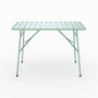 Voir la diapositive 6 : Rendez vous déco Table de jardin pliante en métal vert clair 4 personnes-Yumi
