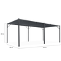 Voir la diapositive 6 : ID MARKET Pergola lames orientables 3x6 M gris anthracite