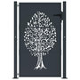 Voir la diapositive 3 : VIDAXL Portail de jardin anthracite 105x155cm acier conception d'arbre