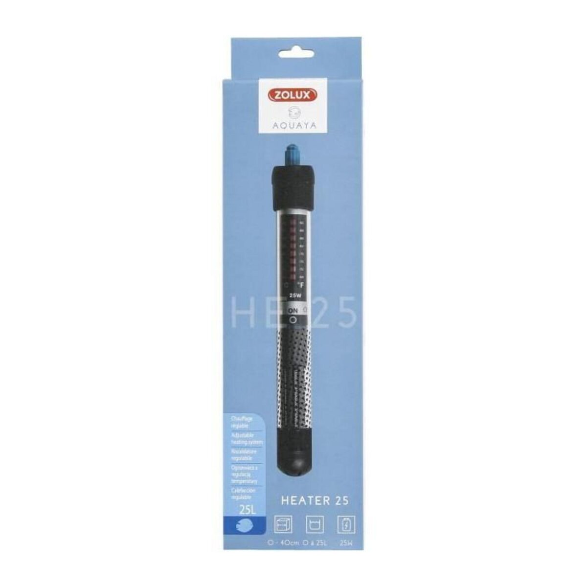 Zolux Chauffage - Zolux - Pour aquarium - Température réglable jusqu'a 34°C - 25W