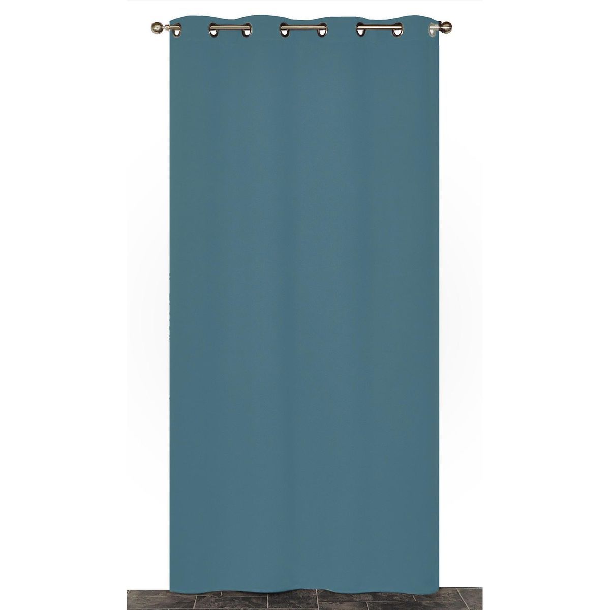 Rideau occultant uni à oeillets en polyester