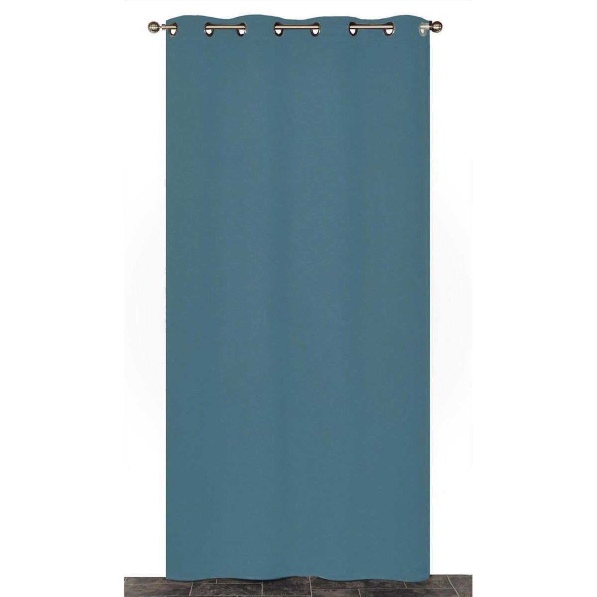 Rideau occultant uni à oeillets en polyester