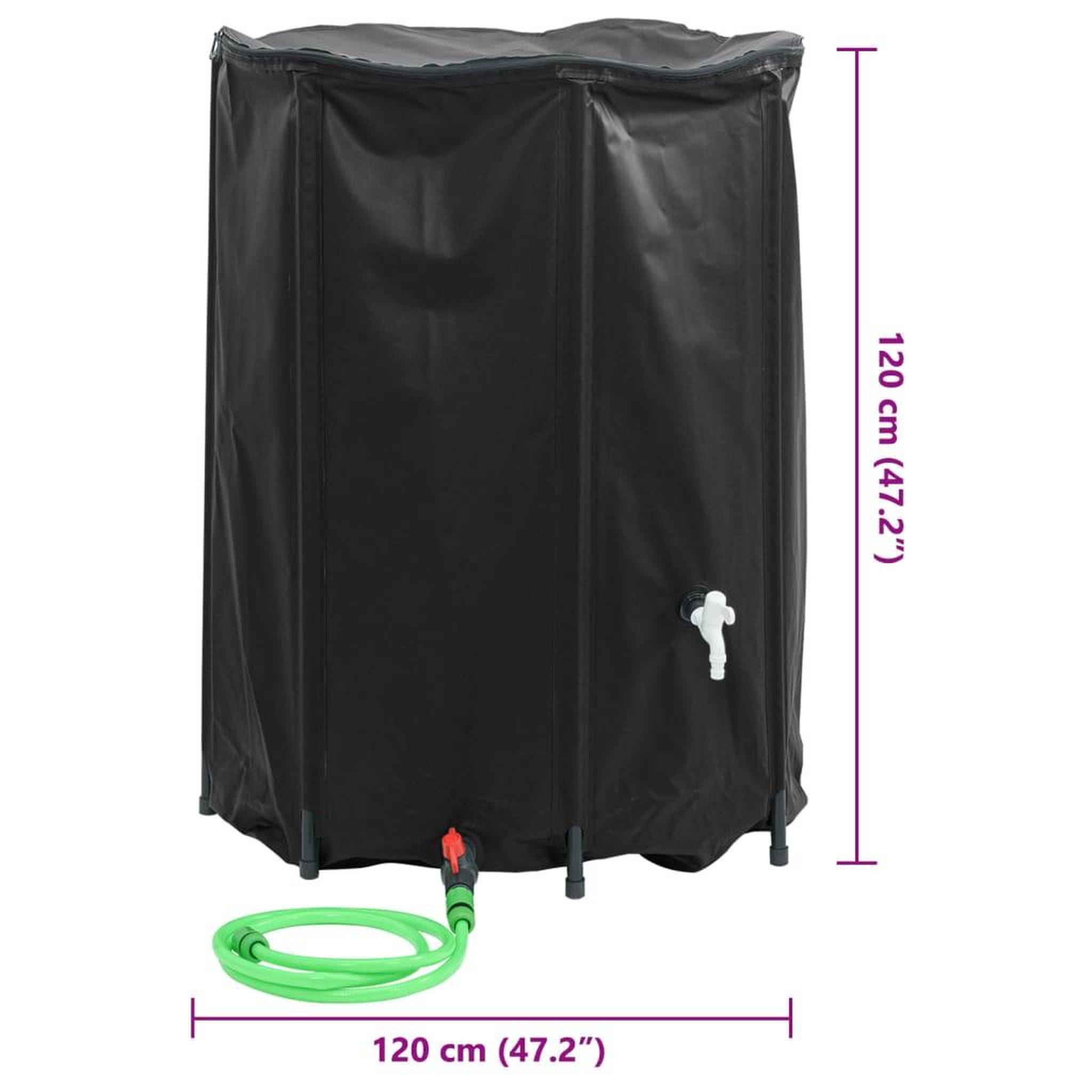 Voir la diapositive 6 : VIDAXL Reservoir d'eau avec robinet pliable 1350 L PVC