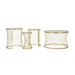 Paris Prix Lot de 4 Tables d'Appoint Design  Noah  70cm Or