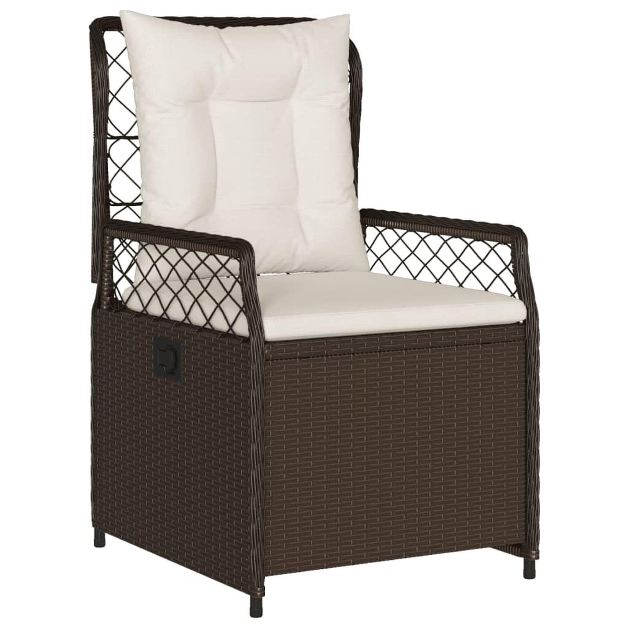 Voir la diapositive 3 : VIDAXL Ensemble a manger de jardin et coussins 9 pcs marron poly rotin