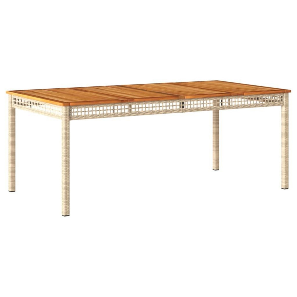 VIDAXL Ensemble a manger de jardin et coussins 7 pcs beige poly rotin