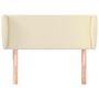 Voir la diapositive 3 : VIDAXL Tete de lit avec oreilles Creme 103x23x78/88 cm Similicuir