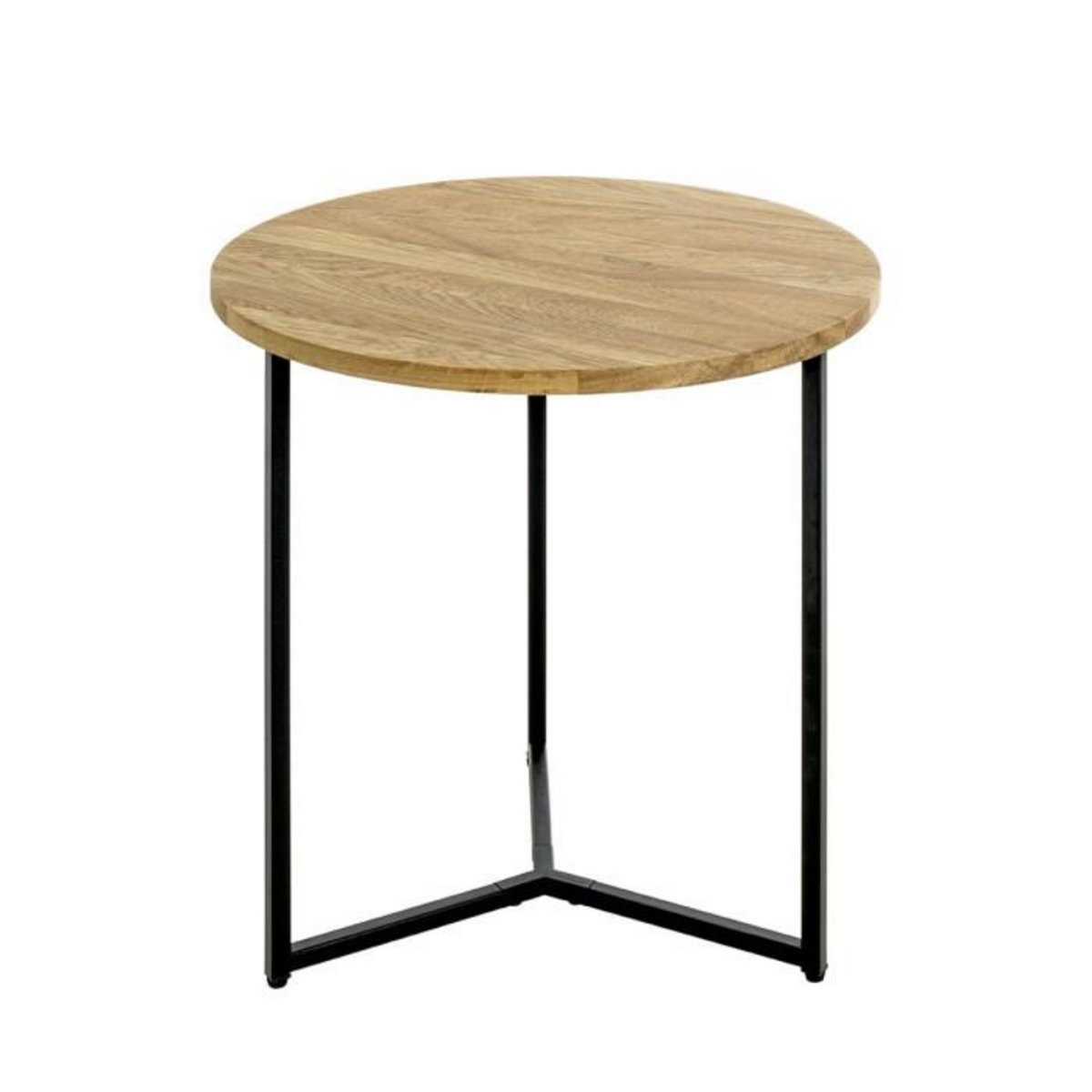 Paris Prix Table d'Appoint Ronde  Pika  52cm Chêne & Noir