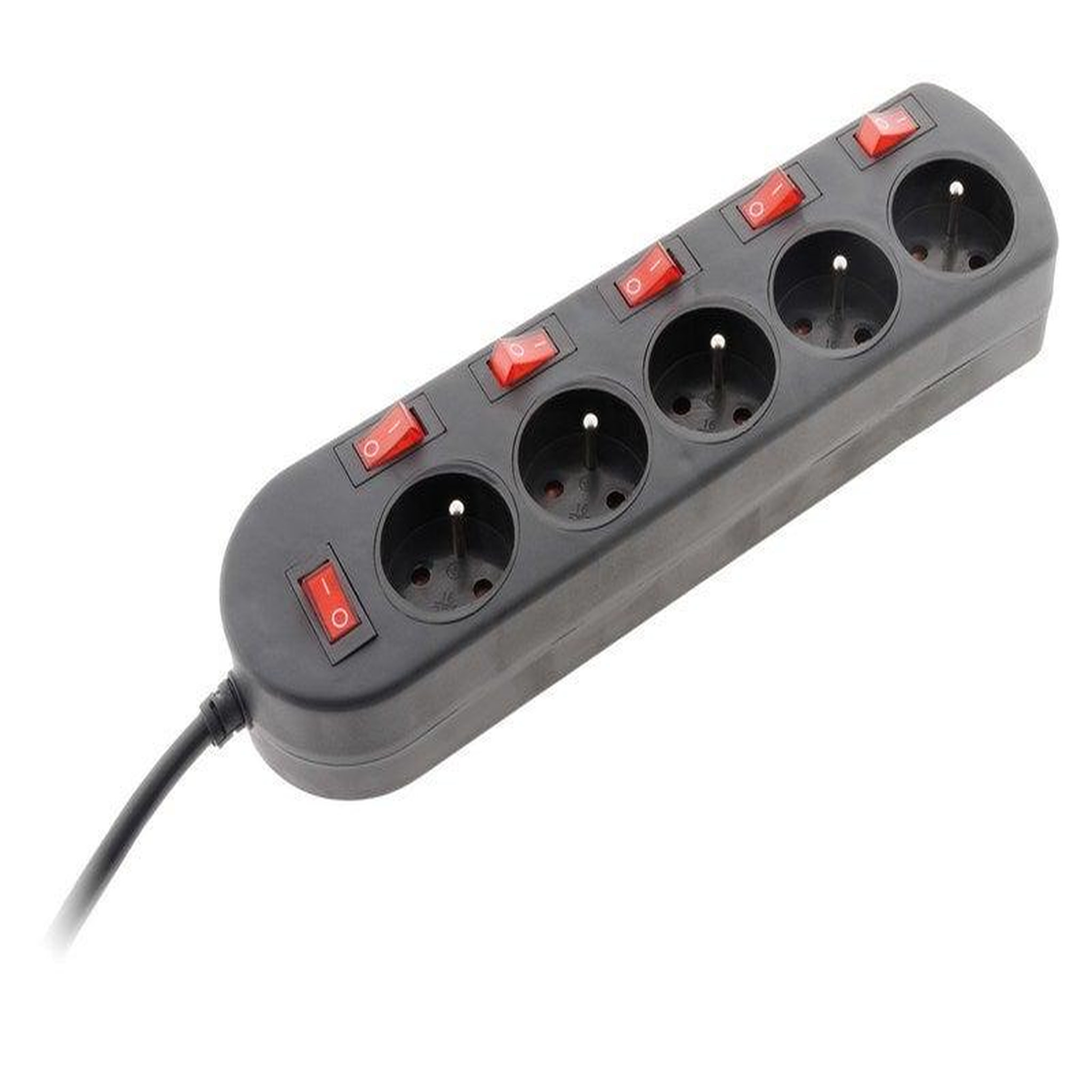 ZENITECH Multiprise Filaire, 5 Prises Noir