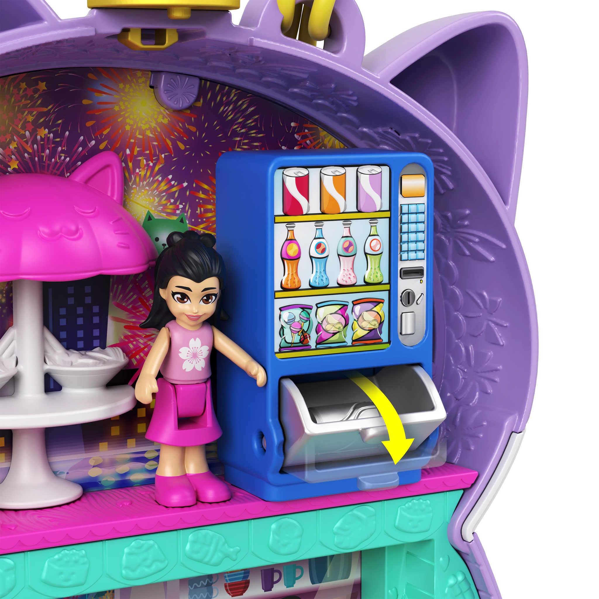 Voir la diapositive 6 : POLLY POCKET Mini poupée Polly Pocket - Coffret chat restaurant