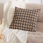 Voir la diapositive 3 : ATMOSPHERA Coussin Déco Jacquard  Diamant  40x40cm Marron