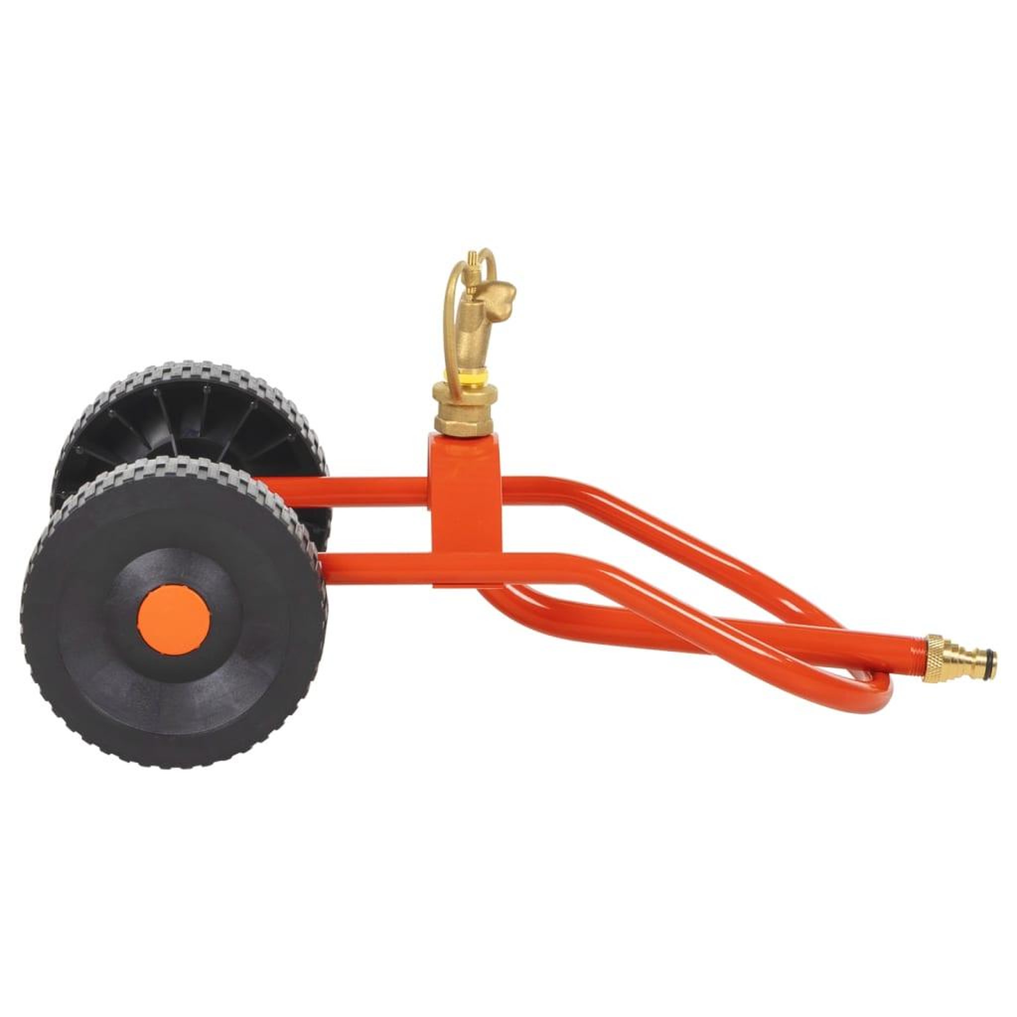 Voir la diapositive 3 : VIDAXL Traîneau d'arrosage sur roues avec tete rotative en acier rouge