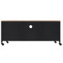 Voir la diapositive 5 : VIDAXL Meuble TV Noir 110x30x43 cm Fer et bois de pin massif