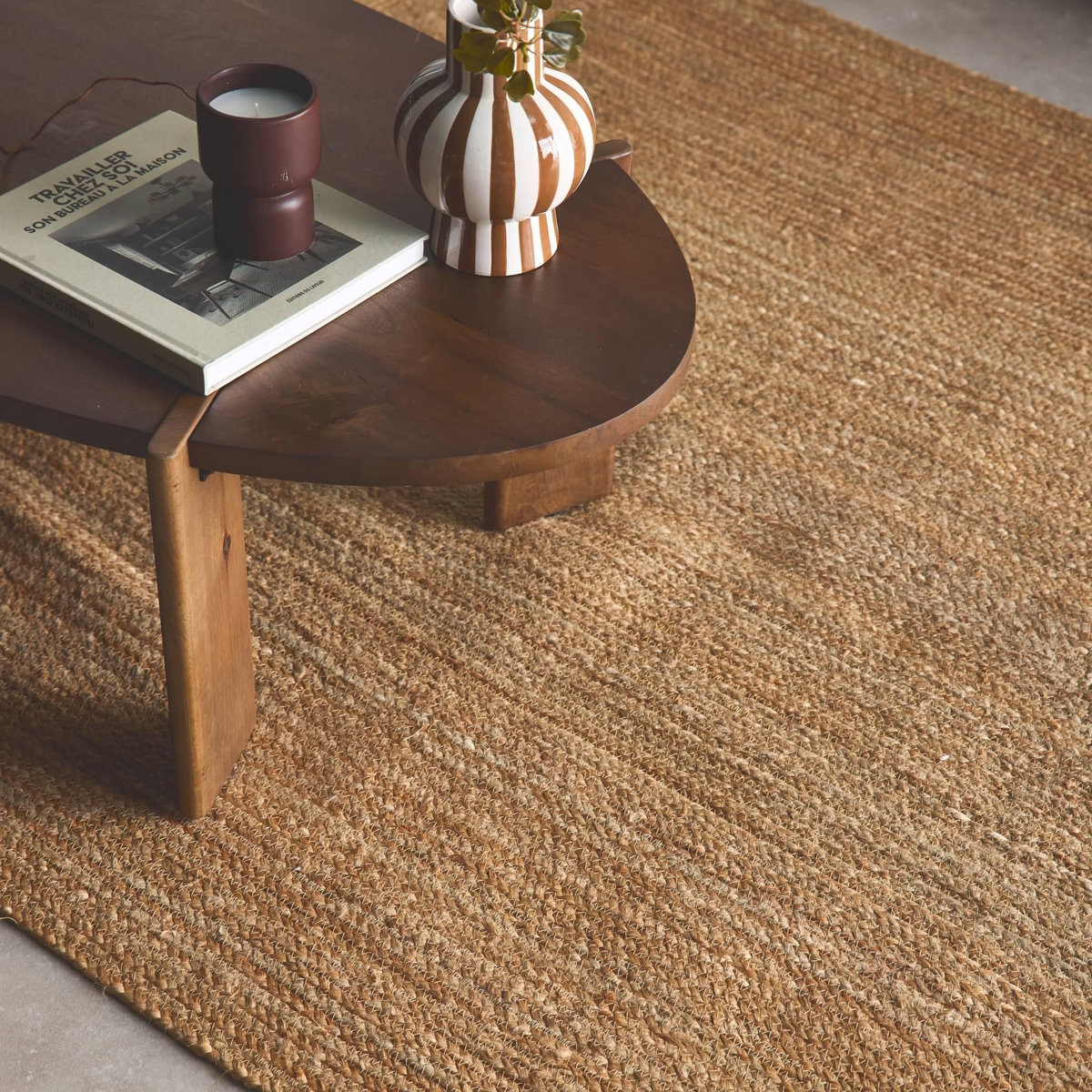 SWEEEK Tapis intérieur PADMA rectangulaire jute, naturel, différentes tailles, tissé plat