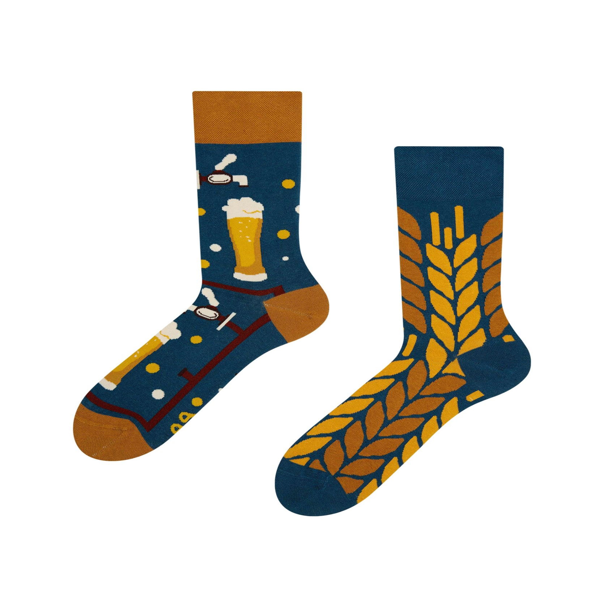 DEDOLES Chaussettes bière et houblon. Coloris disponibles : Multicolore