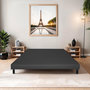 Voir la diapositive 2 : BELLECOUR BELLECOUR LITERIE | Sommier tapissier CONSTANTINE | Epaisseur 18 cm | Gris anthracite (pieds non inclus)
