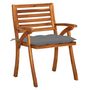 Voir la diapositive 4 : VIDAXL Chaises de jardin avec coussins lot de 8 Bois d'acacia solide