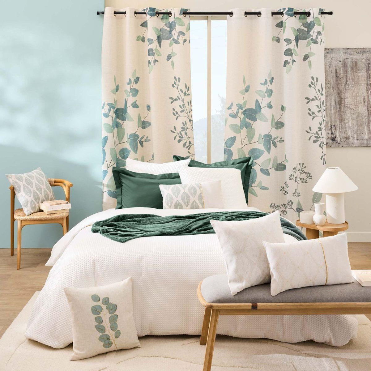 Paris Prix Parure de Lit 3 Pièces  Abelia  240x220cm Blanc