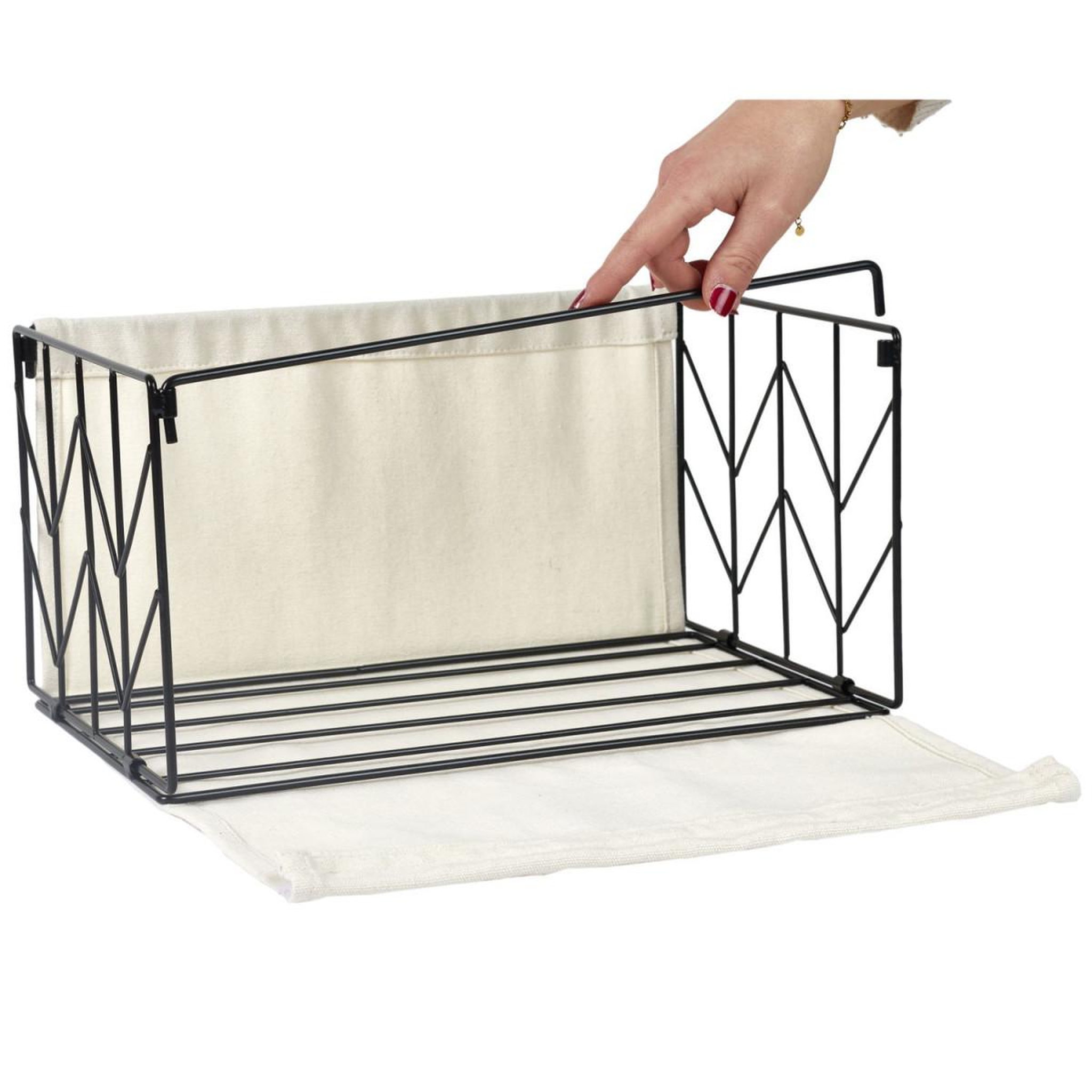 Voir la diapositive 3 : The Home Deco Factory Bac de rangement  mon petit bazar  35cm noir