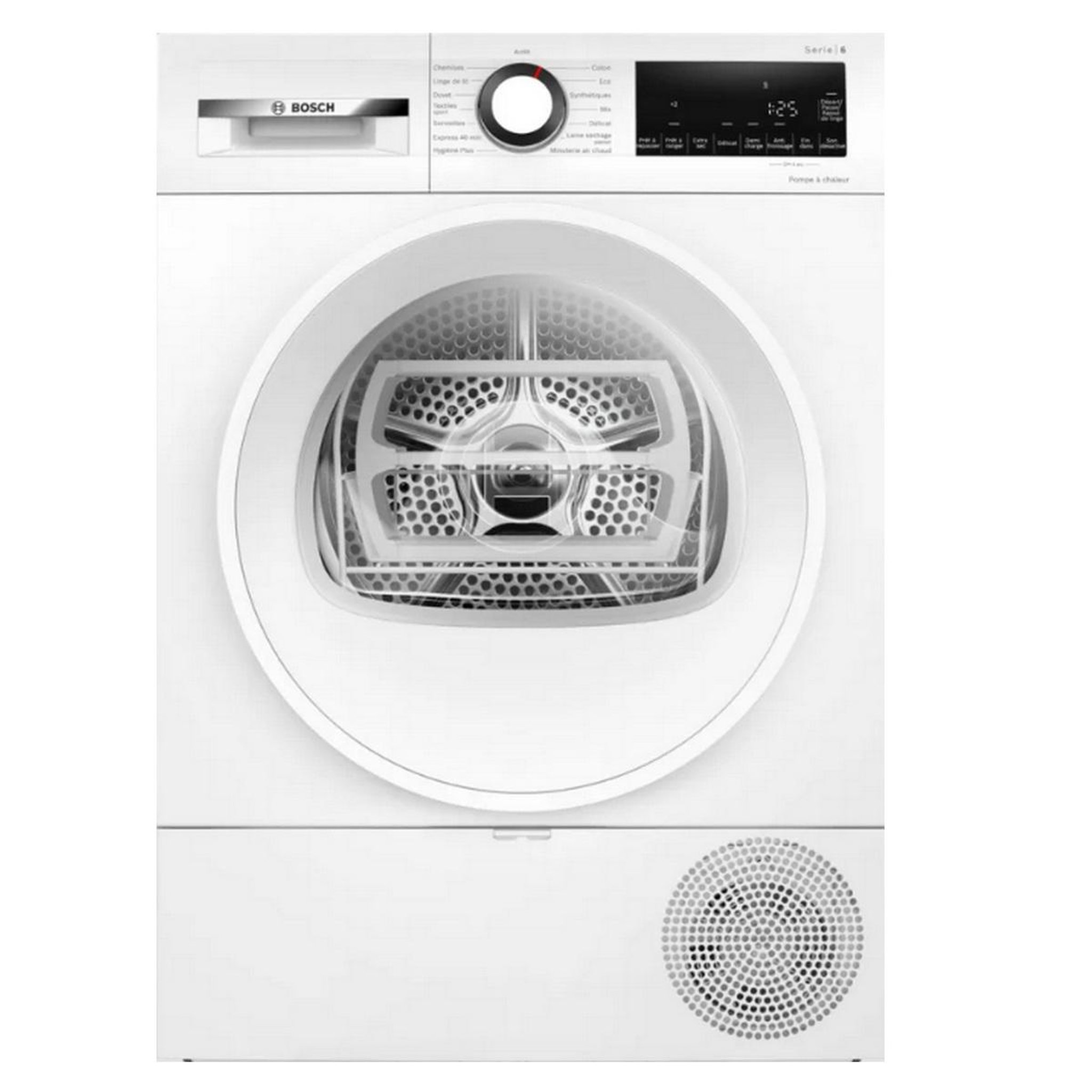 Voir la diapositive 2 : BOSCH Sèche-linge pompe à chaleur 60cm 8kg - wqg133dtfr