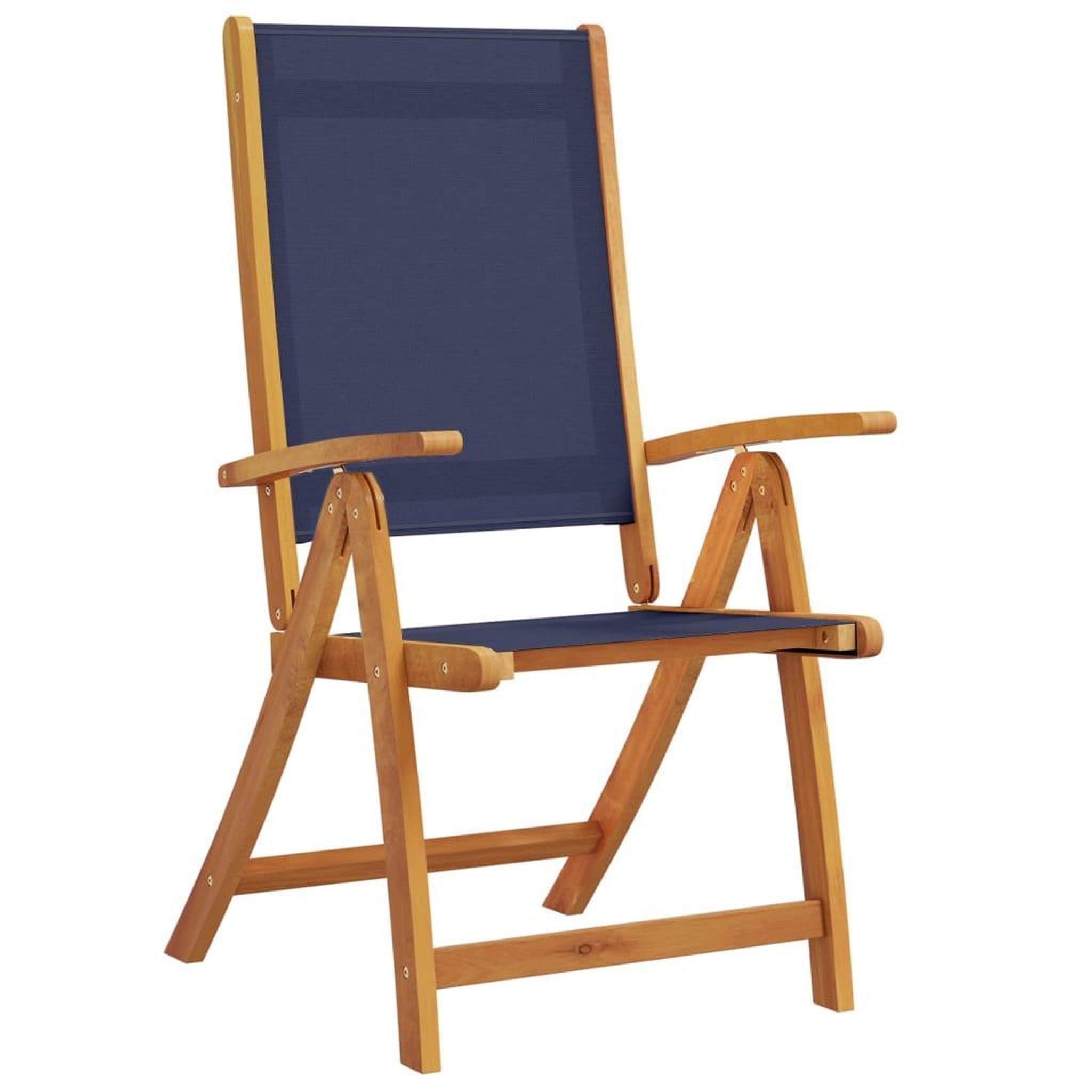 Voir la diapositive 4 : VIDAXL Ensemble a manger de jardin 5pcs bois d'acacia solide textilene