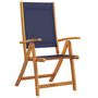 Voir la diapositive 4 : VIDAXL Ensemble a manger de jardin 5pcs bois d'acacia solide textilene