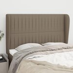 VIDAXL Tete de lit avec oreilles Taupe 147x23x118/128 cm Tissu
