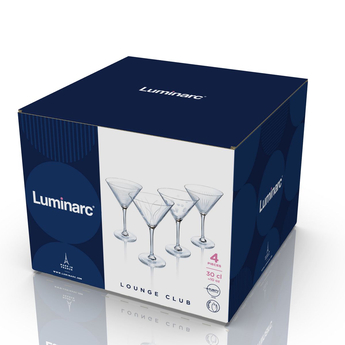 LUMINARC Lot de 4 verres à cocktail LOUNGE CLUB