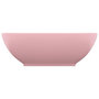 Voir la diapositive 3 : VIDAXL Lavabo ovale de luxe Rose mat 40x33 cm Ceramique