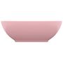 Voir la diapositive 3 : VIDAXL Lavabo ovale de luxe Rose mat 40x33 cm Ceramique