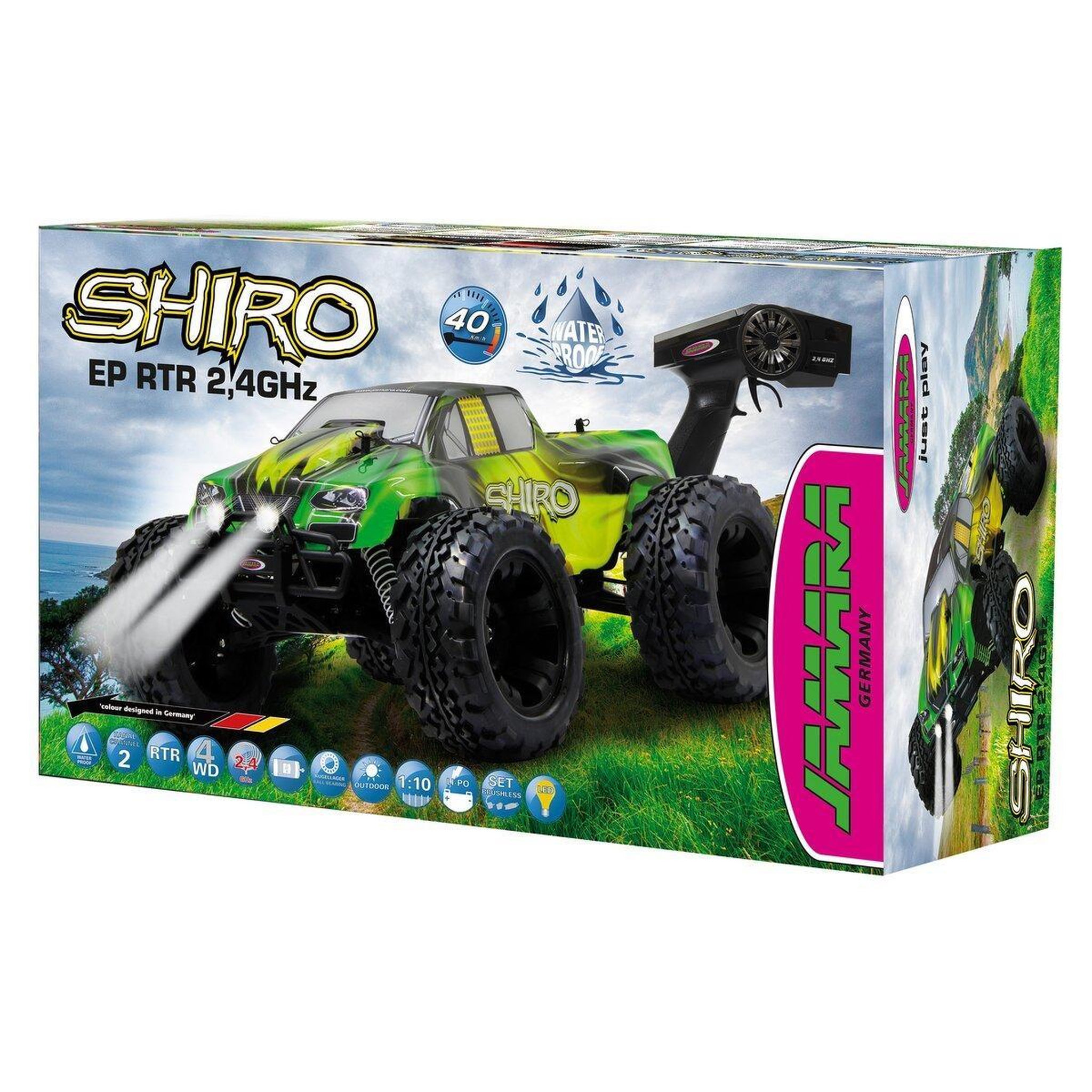 Voir la diapositive 2 : Jamara Shiro monstertruck 4wd 1:10 nimh 2,4ghz avec led
