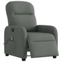 Voir la diapositive 3 : VIDAXL Fauteuil inclinable de massage electrique gris fonce tissu