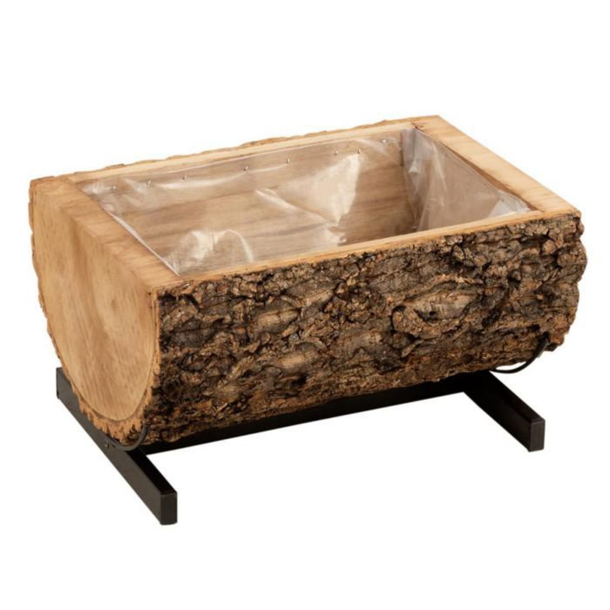 Paris Prix Cache-Pot sur Pied  Tronc en Bois  40cm Naturel