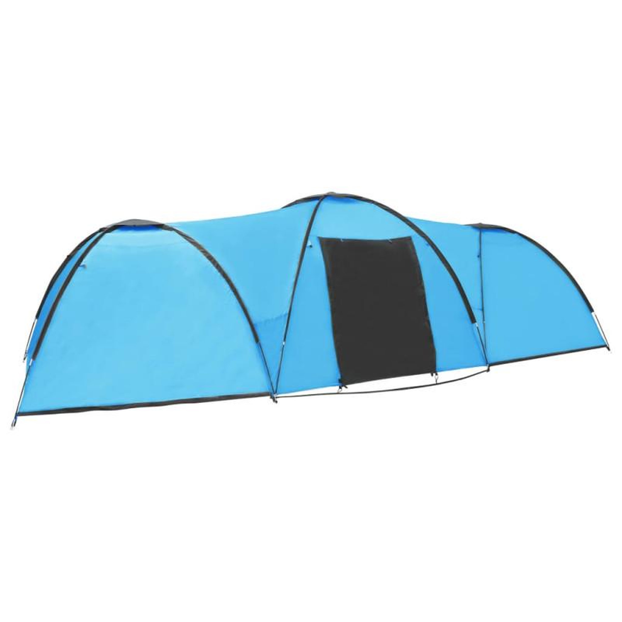 Voir la diapositive 3 : VIDAXL Tente igloo de camping 650x240x190 cm 8 personnes Bleu