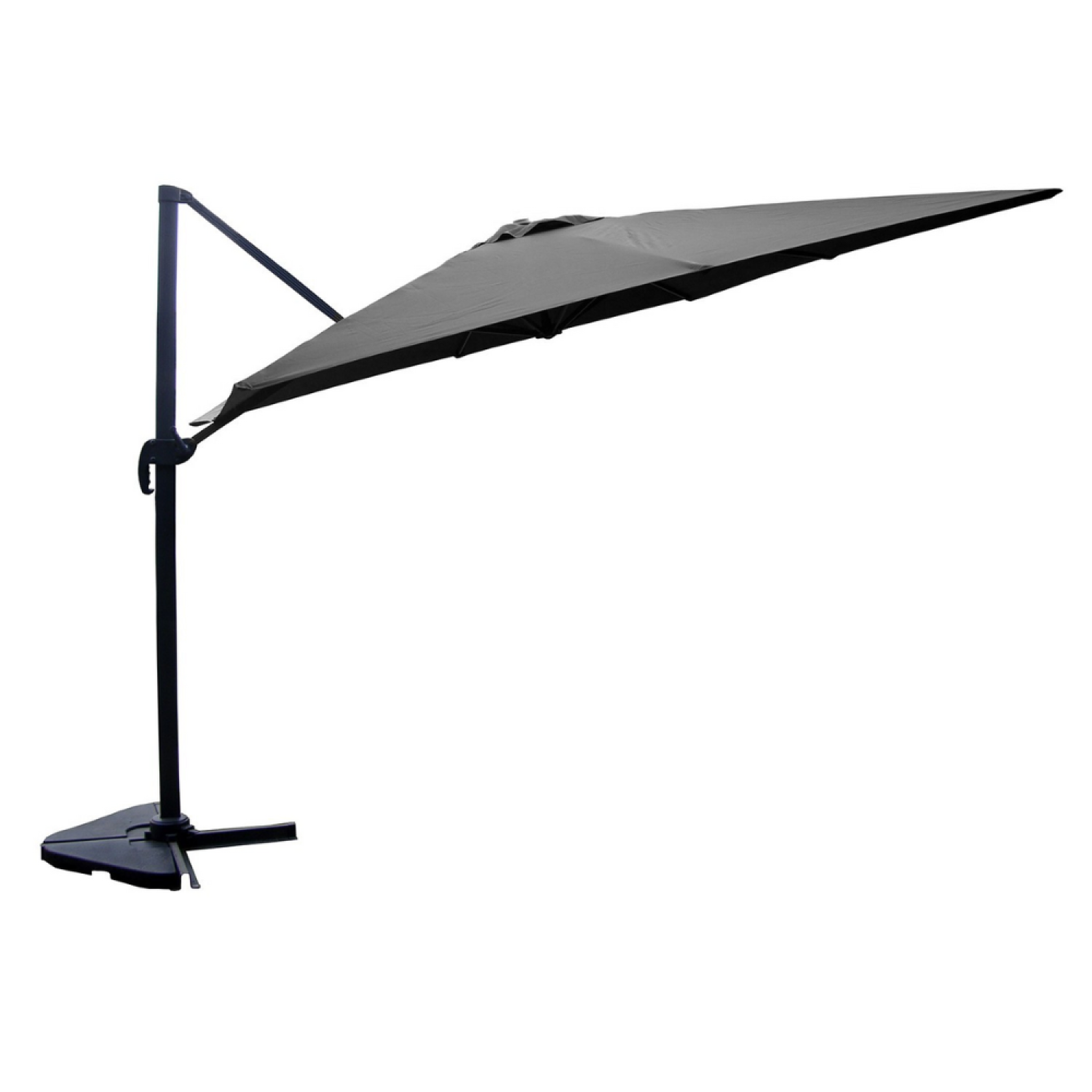 CONCEPT USINE Parasol gris déporté rectangle 3 x 4 m cesare
