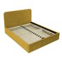 Voir la diapositive 1 : BEST MOBILIER Stuart - lit coffre - 140x200 cm - sommier inclus - en velours