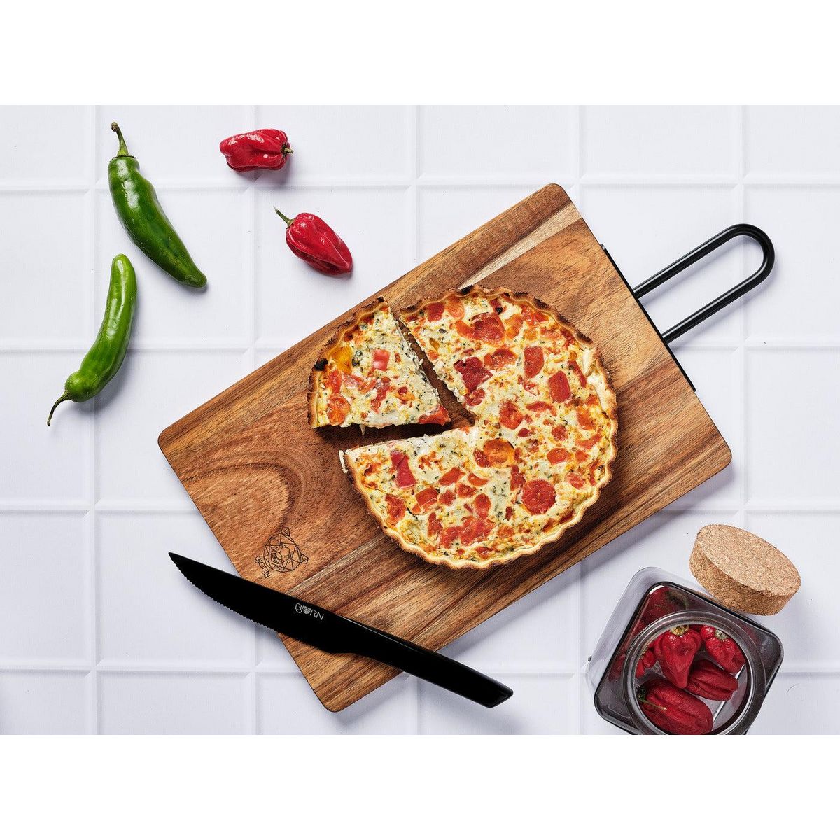 BJORN Planche à découper en bois d'acacia STINE - 33 x 23cm