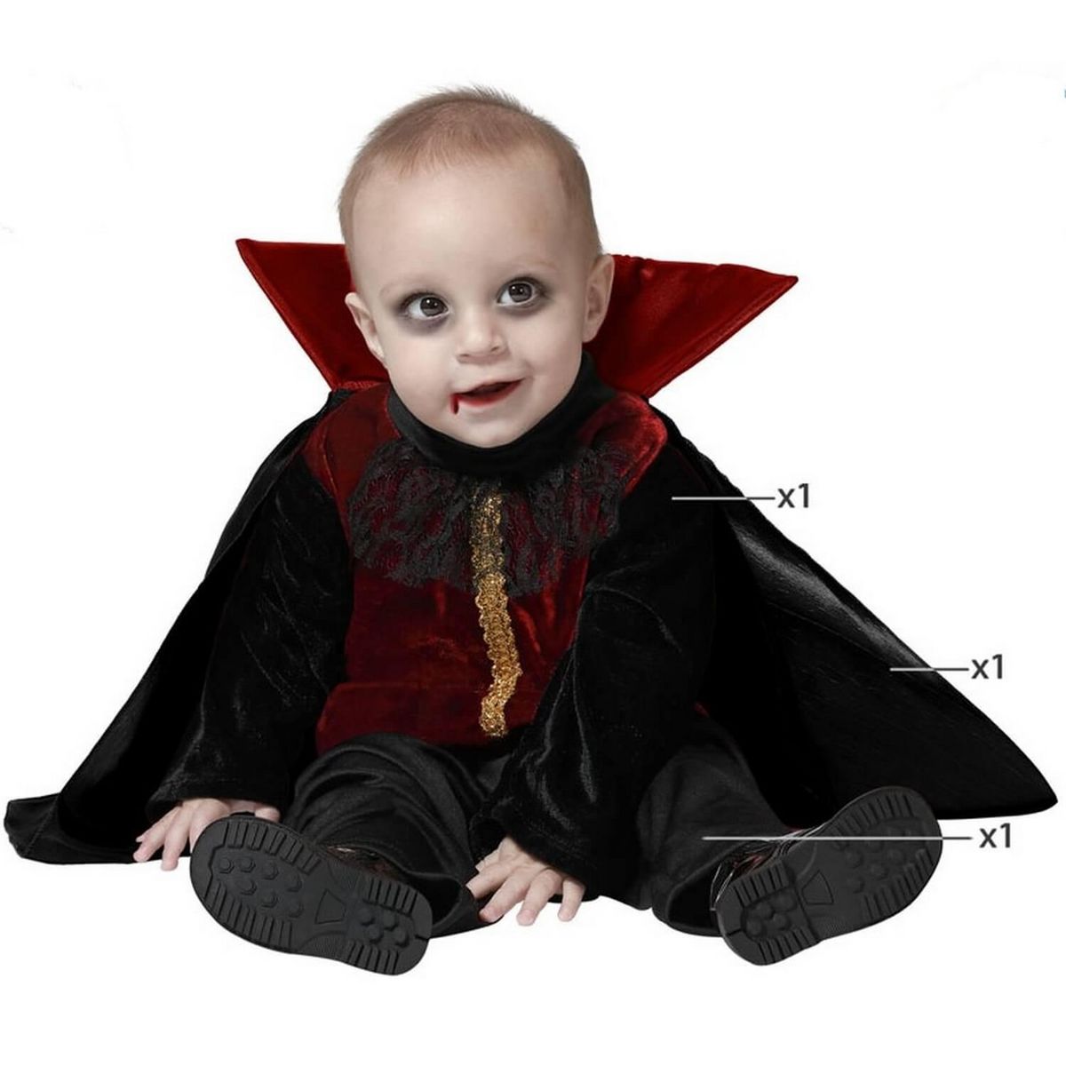 ATOSA Déguisement vampire - bébé - 2/3 ans (86 à 96 cm)