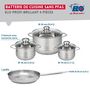Voir la diapositive 2 : ELO Ensemble de 1 Poêle de cuisson 28 cm et 3 faitouts 14, 16 et 24 cm Elo Profi Brillant