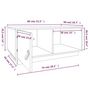 Voir la diapositive 6 : VIDAXL Table basse Noir 80x50x35,5 cm Bois massif de pin