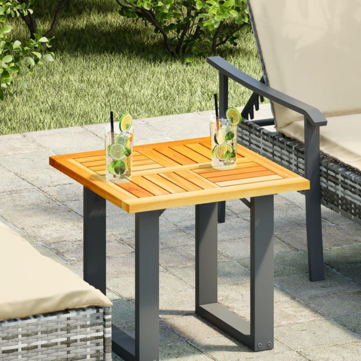 VIDAXL Dessus de table 50x50x2 cm carre bois massif d'acacia