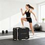 Voir la diapositive 2 : HOMCOM Box jump - box de pliométrie - boite de saut - 3 hauteurs 40/51/61H cm - charge max. 120 Kg - contreplaqué antidérapant noir