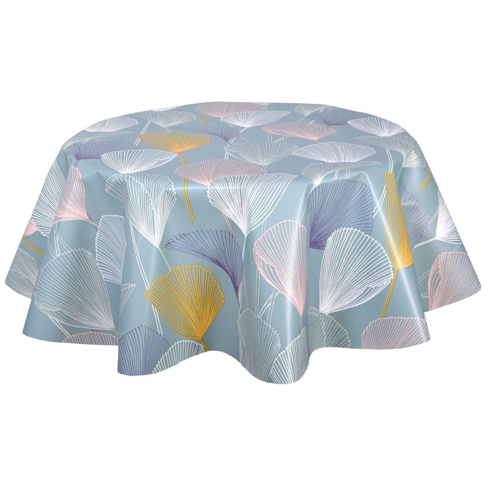 HABITABLE Nappe en toile cirée ronde Cottey - Diam. 150 cm - Bleu