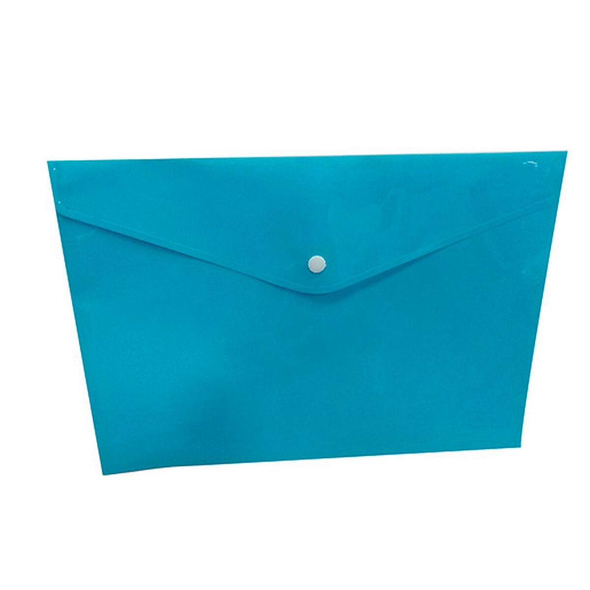 AUCHAN  Chemise enveloppe polypropylène avec bouton pression A4 bleu