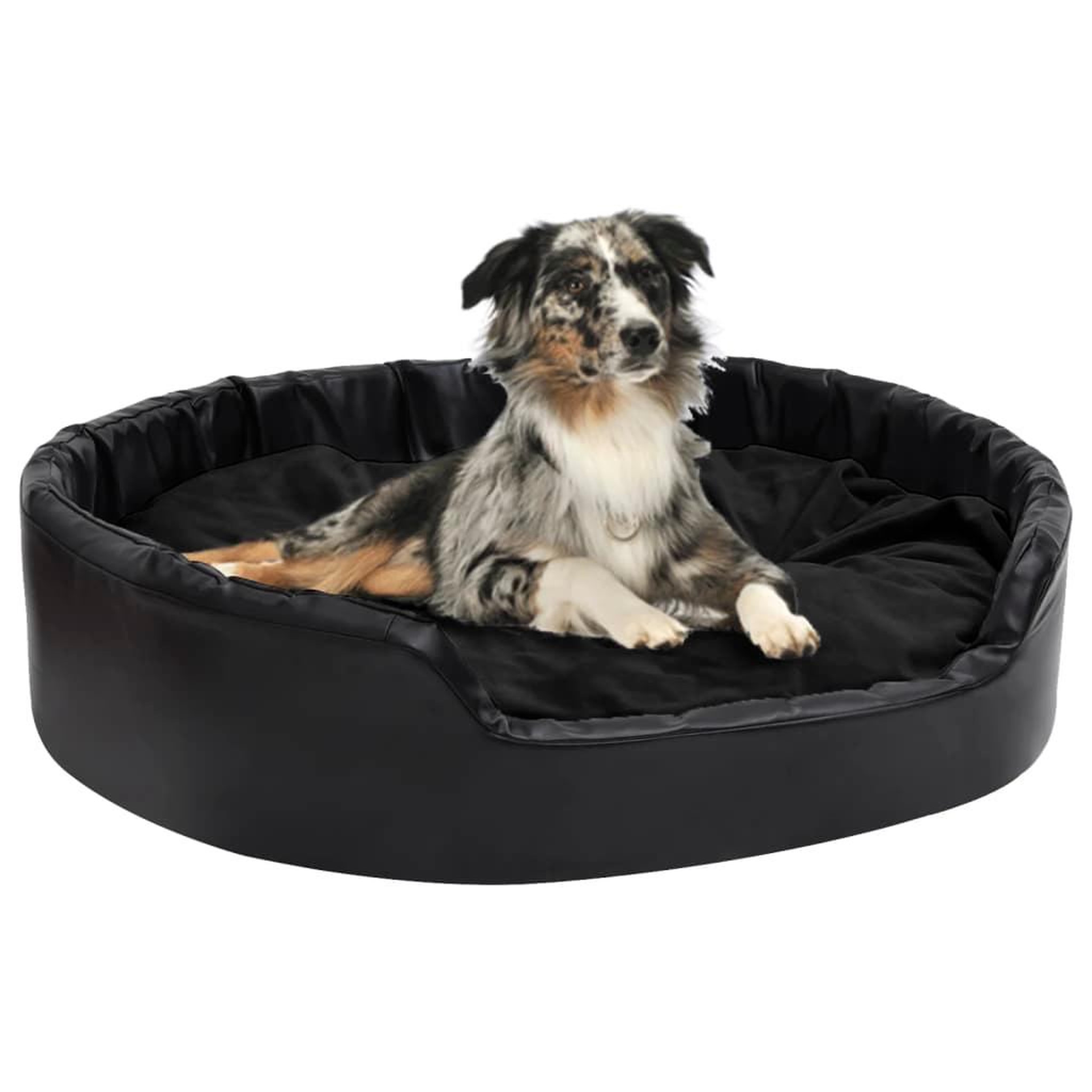 Voir la diapositive 1 : VIDAXL Lit pour chiens Noir 99x89x21 cm Peluche et similicuir