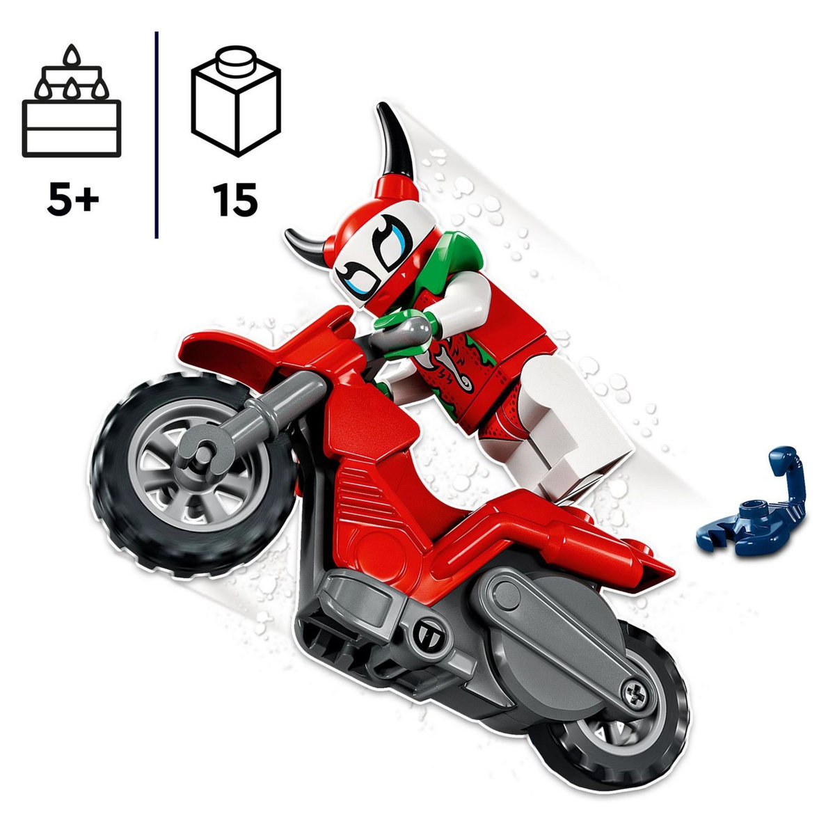 LEGO City 60332 La moto de cascade du scorpion téméraire, Jouet de Cascadeur Stuntz