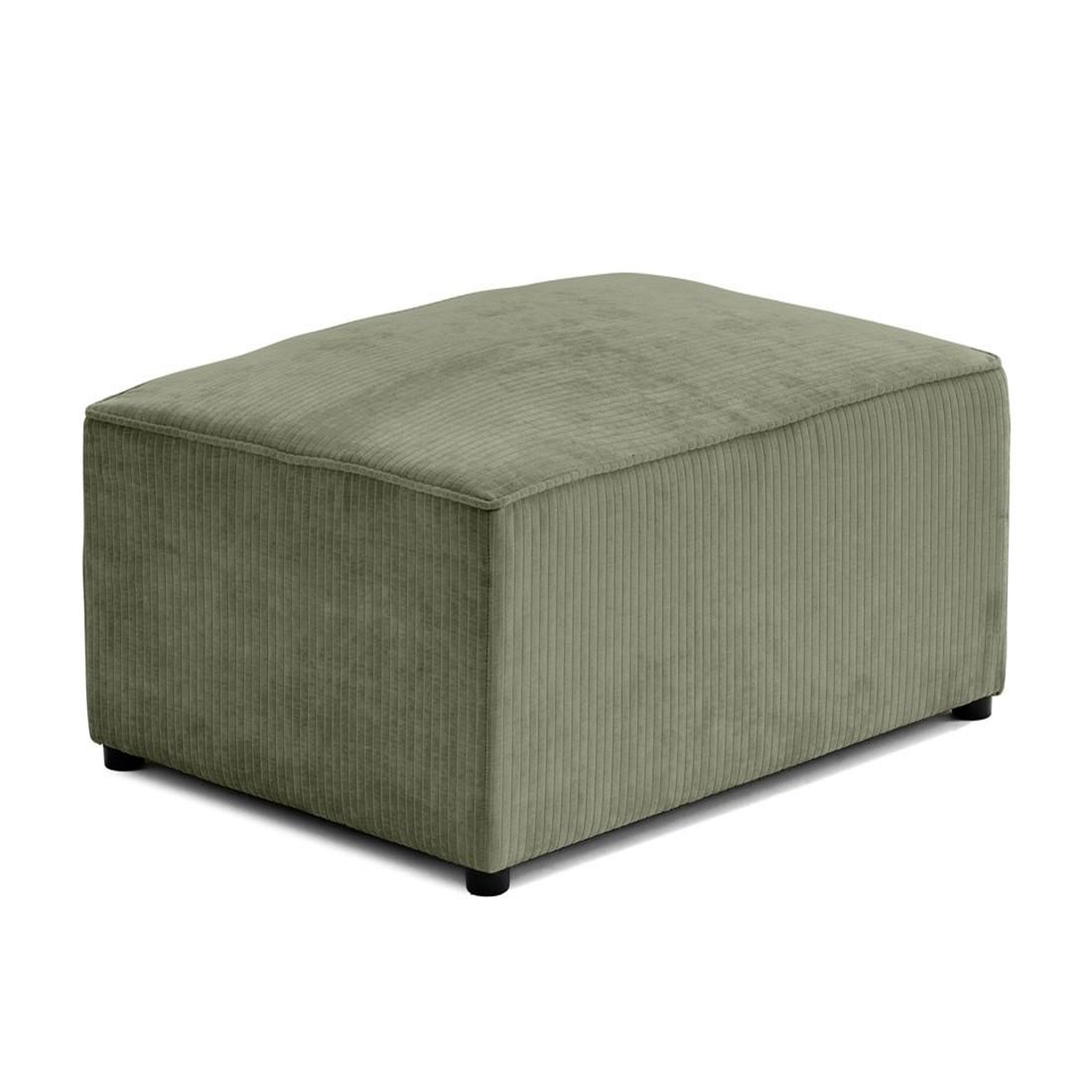 Voir la diapositive 3 : BEST MOBILIER Topaze - pouf - en velours côtelé plat