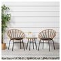 Voir la diapositive 2 : HomeStyle4U Ensemble salon de jardin Table et 2 chaises bistro
